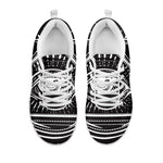 Black And White Eye of Providence Print White Sneakers