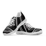 Black And White Eye of Providence Print White Sneakers