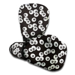 Black And White Eyeball Pattern Print Boxing Gloves