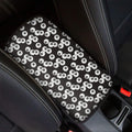 Black And White Eyeball Pattern Print Car Center Console Cover
