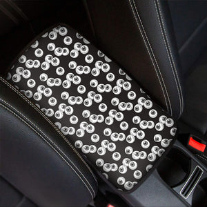 Black And White Eyeball Pattern Print Car Center Console Cover