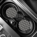 Black And White Eyeball Pattern Print Car Coasters