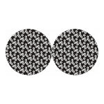 Black And White Eyeball Pattern Print Car Coasters