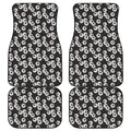 Black And White Eyeball Pattern Print Front and Back Car Floor Mats