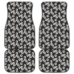 Black And White Eyeball Pattern Print Front and Back Car Floor Mats