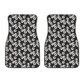 Black And White Eyeball Pattern Print Front Car Floor Mats