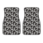 Black And White Eyeball Pattern Print Front Car Floor Mats