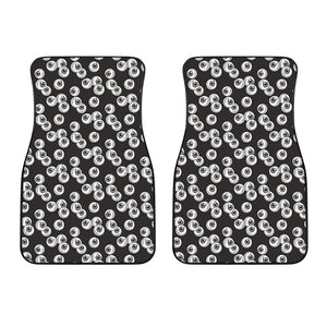 Black And White Eyeball Pattern Print Front Car Floor Mats