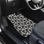 Black And White Eyeball Pattern Print Front Car Floor Mats