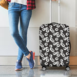 Black And White Eyeball Pattern Print Luggage Cover