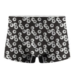 Black And White Eyeball Pattern Print Men's Boxer Briefs