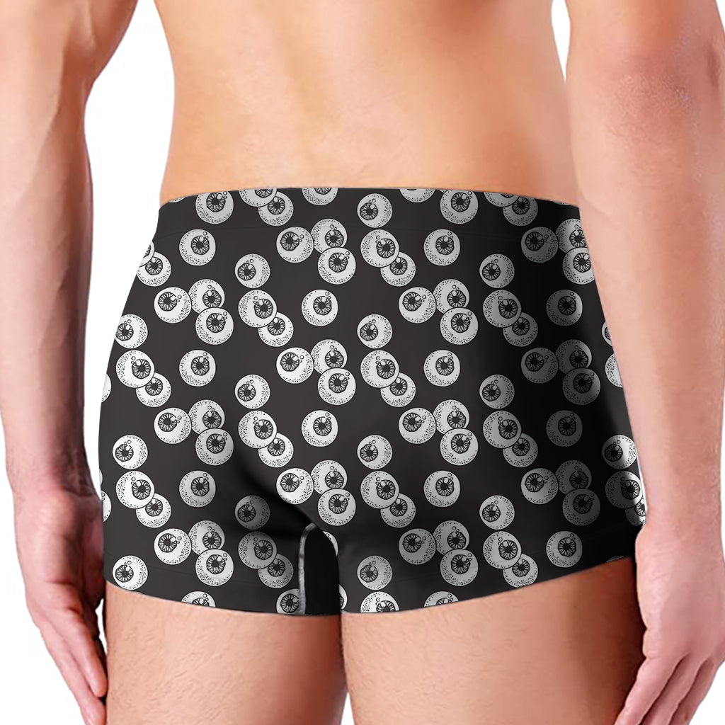 Black And White Eyeball Pattern Print Men's Boxer Briefs