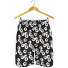 Black And White Eyeball Pattern Print Men's Shorts