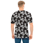 Black And White Eyeball Pattern Print Men's T-Shirt