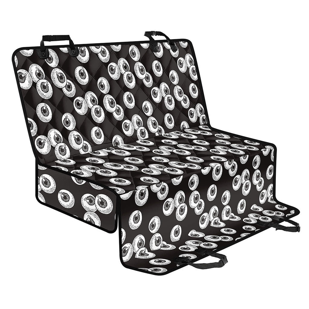 Black And White Eyeball Pattern Print Pet Car Back Seat Cover