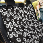 Black And White Eyeball Pattern Print Pet Car Back Seat Cover