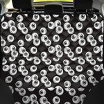 Black And White Eyeball Pattern Print Pet Car Back Seat Cover