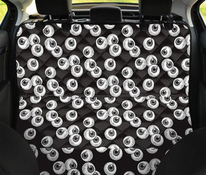 Black And White Eyeball Pattern Print Pet Car Back Seat Cover