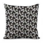Black And White Eyeball Pattern Print Pillow Cover