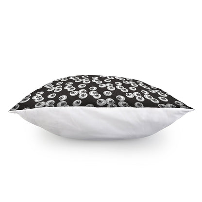 Black And White Eyeball Pattern Print Pillow Cover