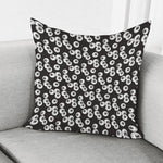 Black And White Eyeball Pattern Print Pillow Cover