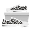 Black And White Eyeball Pattern Print White Low Top Sneakers