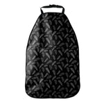 Black And White Feather Pattern Print Car Seat Organizers