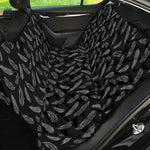 Black And White Feather Pattern Print Pet Car Back Seat Cover