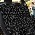 Black And White Feather Pattern Print Pet Car Back Seat Cover