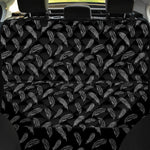 Black And White Feather Pattern Print Pet Car Back Seat Cover