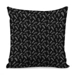 Black And White Feather Pattern Print Pillow Cover