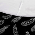 Black And White Feather Pattern Print Sofa Cover