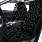 Black And White Feather Pattern Print Universal Fit Car Seat Covers