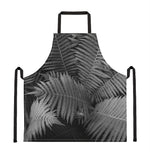 Black And White Fern Leaf Print Apron