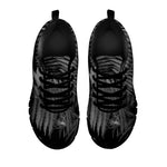 Black And White Fern Leaf Print Black Sneakers