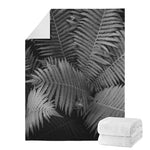 Black And White Fern Leaf Print Blanket