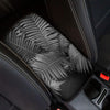 Black And White Fern Leaf Print Car Center Console Cover