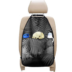 Black And White Fern Leaf Print Car Seat Organizers