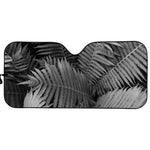 Black And White Fern Leaf Print Car Sun Shade