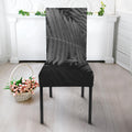 Black And White Fern Leaf Print Dining Chair Slipcover