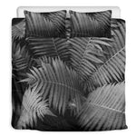 Black And White Fern Leaf Print Duvet Cover Bedding Set