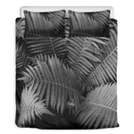 Black And White Fern Leaf Print Duvet Cover Bedding Set