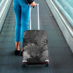 Black And White Fern Leaf Print Luggage Cover