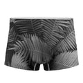 Black And White Fern Leaf Print Men's Boxer Briefs