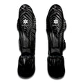 Black And White Fern Leaf Print Muay Thai Shin Guards
