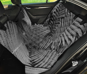 Black And White Fern Leaf Print Pet Car Back Seat Cover