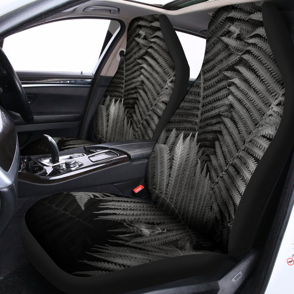 Black And White Fern Leaf Print Universal Fit Car Seat Covers