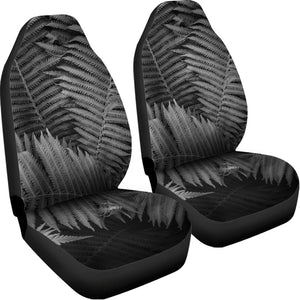 Black And White Fern Leaf Print Universal Fit Car Seat Covers