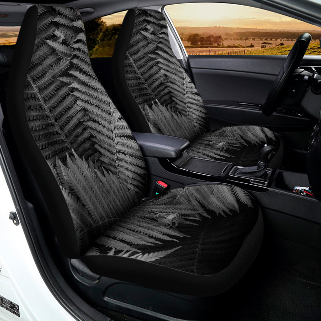 Black And White Fern Leaf Print Universal Fit Car Seat Covers