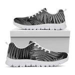 Black And White Fern Leaf Print White Sneakers